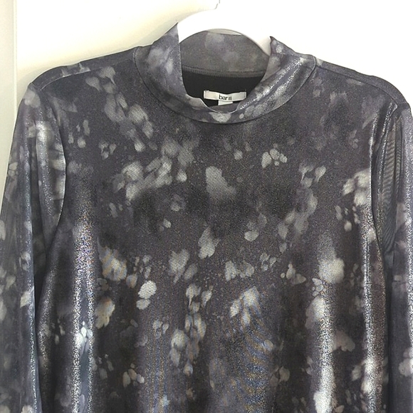 Bar III Foil Mesh Mock Neck Bodycon Midi Dress NWT Women's 1X - Picture 6 of 15